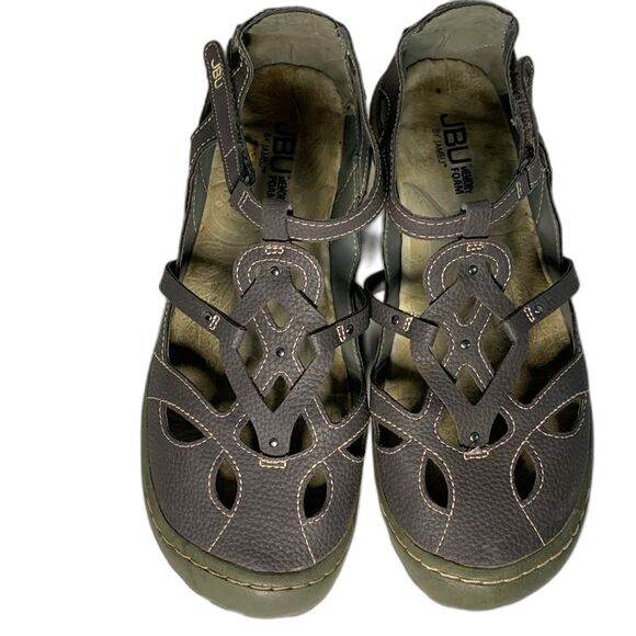 JBU by Jambu Sydney Gray Cutout Memory Foam Comfort Sandal Size 8.5M - Picture 3 of 13